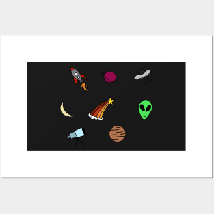 Color Space Icons Stickers Posters and Art